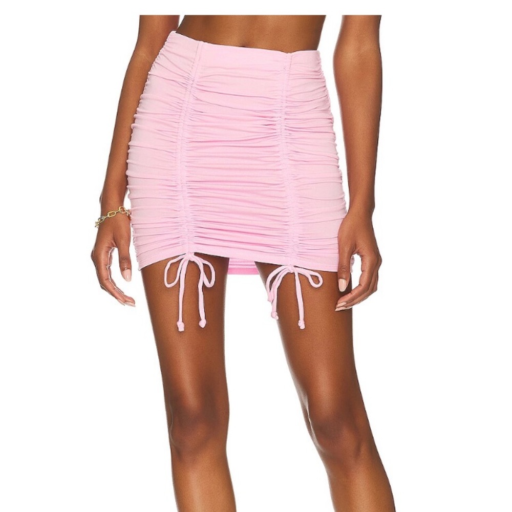 Pink mini skirt